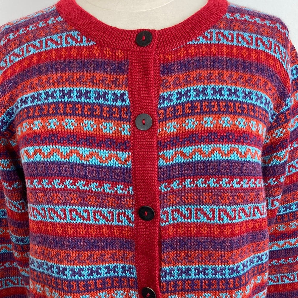 NEW Novica Alpaca Multicolor Cardigan